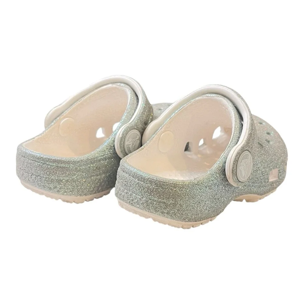 Infant Crocs Classic Frosted Glitter Clog Size 4‎